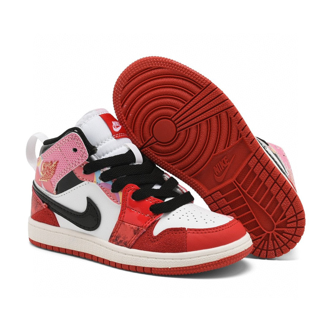 Kids Air Jordan 1 High  'White Triple Red'