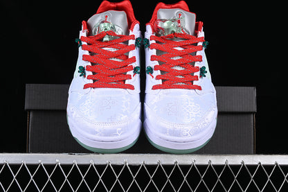 Air Jordan Retro 5 Low Clot White/Green/Red-Grey Special Edition