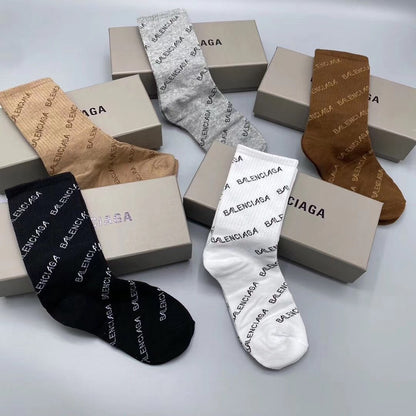 Balenciaga High Socks 5 Pack