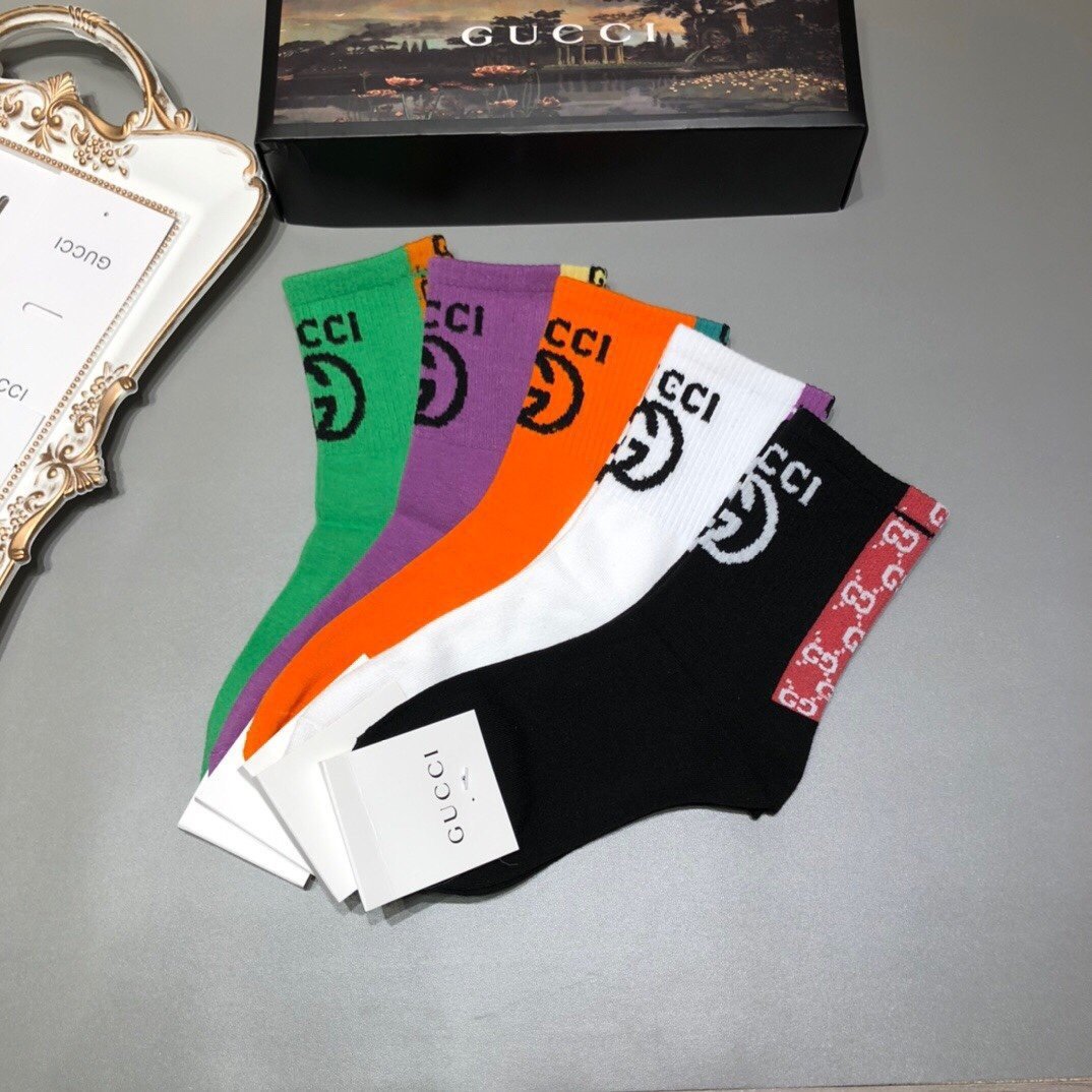 Gucci Mid Socks 5 Pack