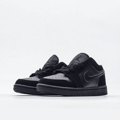 Kids Air Jordan 1 Low 'Triple Black'