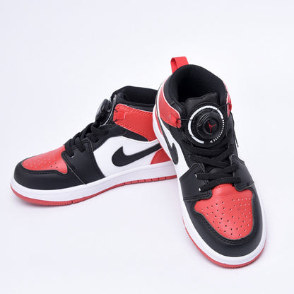 Kids Air Jordan 1 High  'Black White Fire Red'