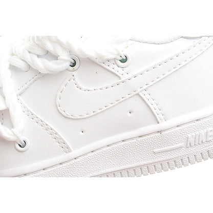 Kids Nike Air Force One White Double Laces