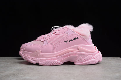 Balenciaga Triple S 'Faux Fur-Pink'