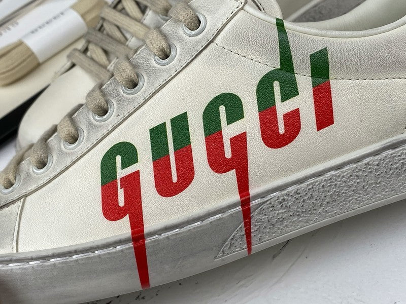 Gucci Ace 'Distressed ' Witte Red