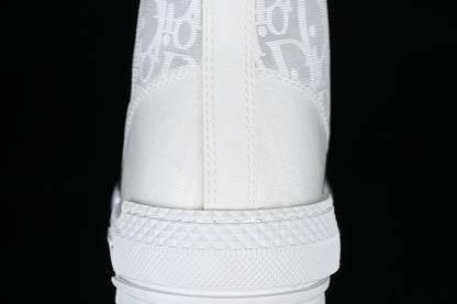 Dior Oblique Canvas B23 High-Top Sneaker White