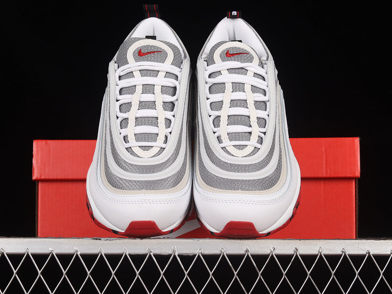 Air Max 97 White/Varsity Red-Particle Grey