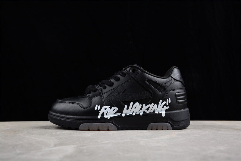 Off-White Out Of Office OOO "For Walking" Low Tops Black White