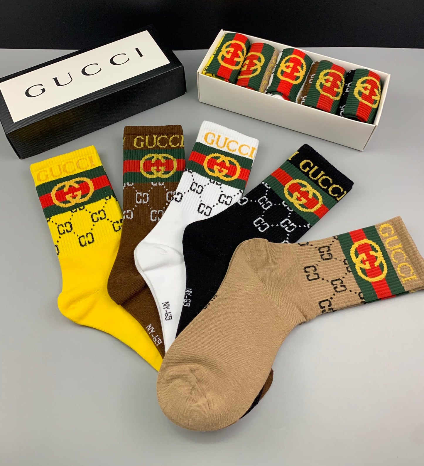 Gucci High Socks 5 Pack