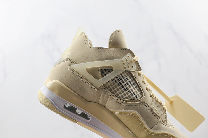 Air Jordan Retro 4 X Off-White Sail Muslin Shoe