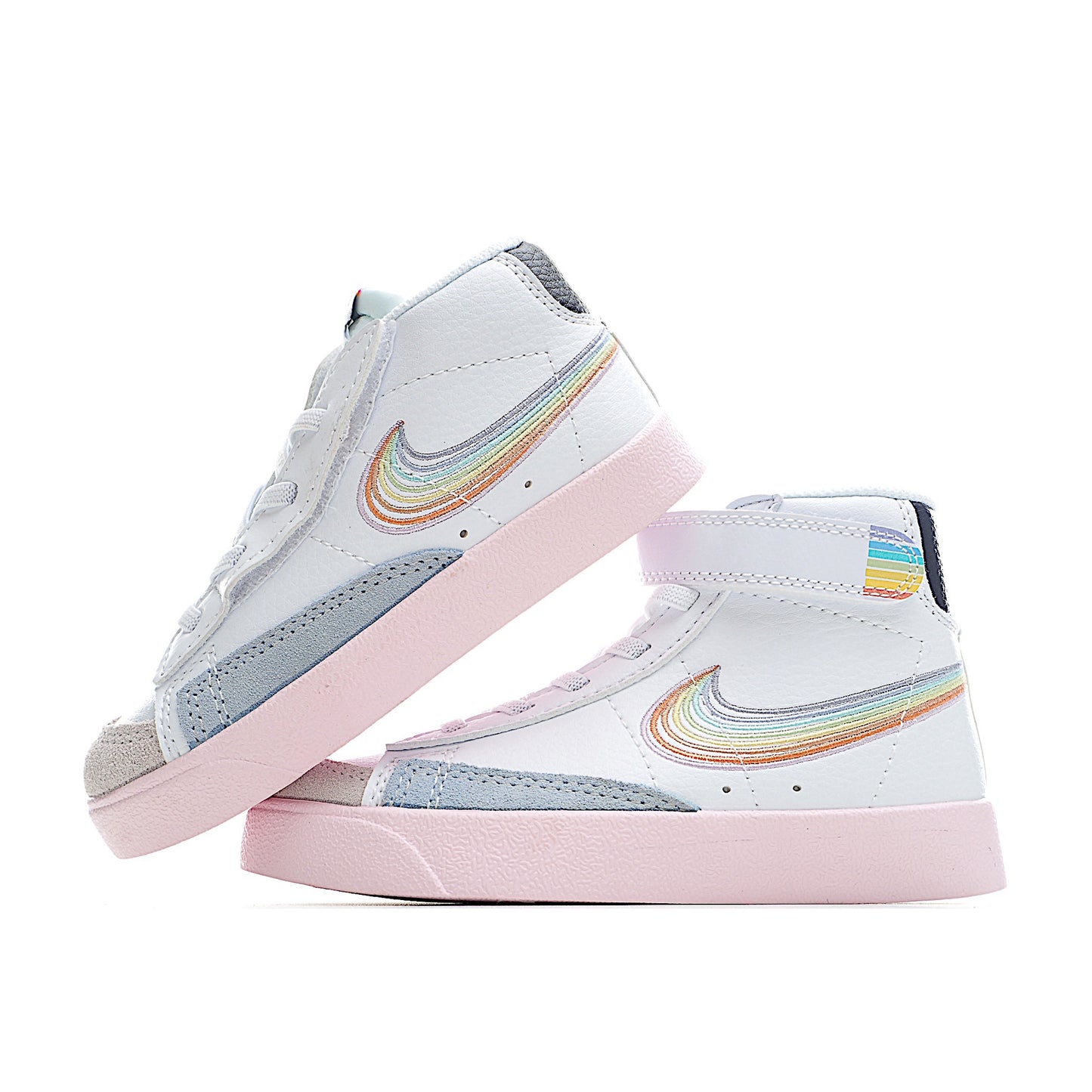 Kids Nike Blazer Mid White Rainbow