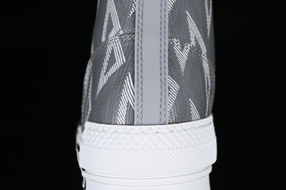 Dior B23 High Top Bee Embroidery Grey